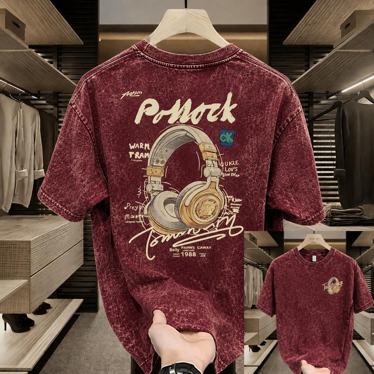 Premium Acid Wash Drop Shoulder T-Shirt (31749)
