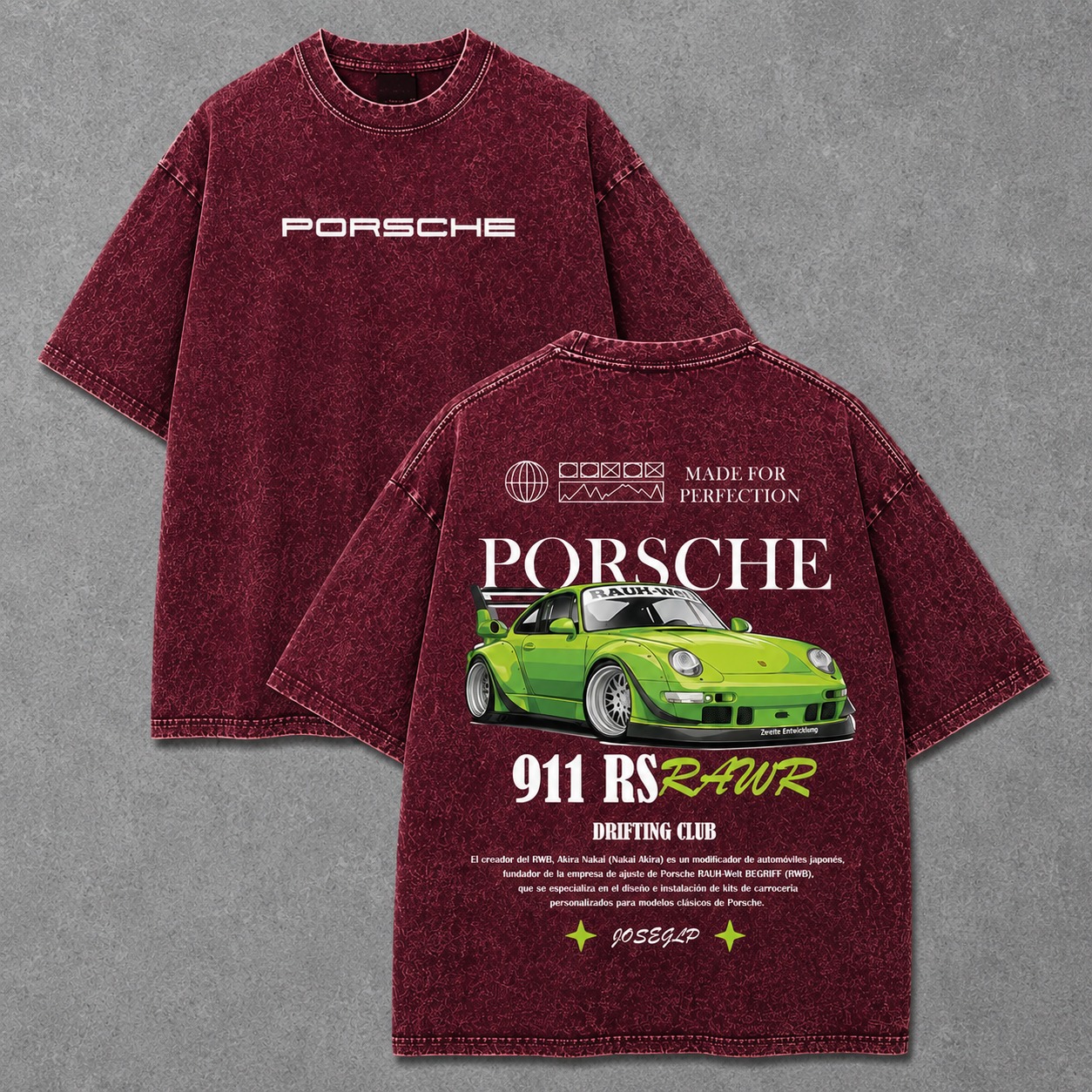 Premium Acid Wash Drop Shoulder T-Shirt (31754)