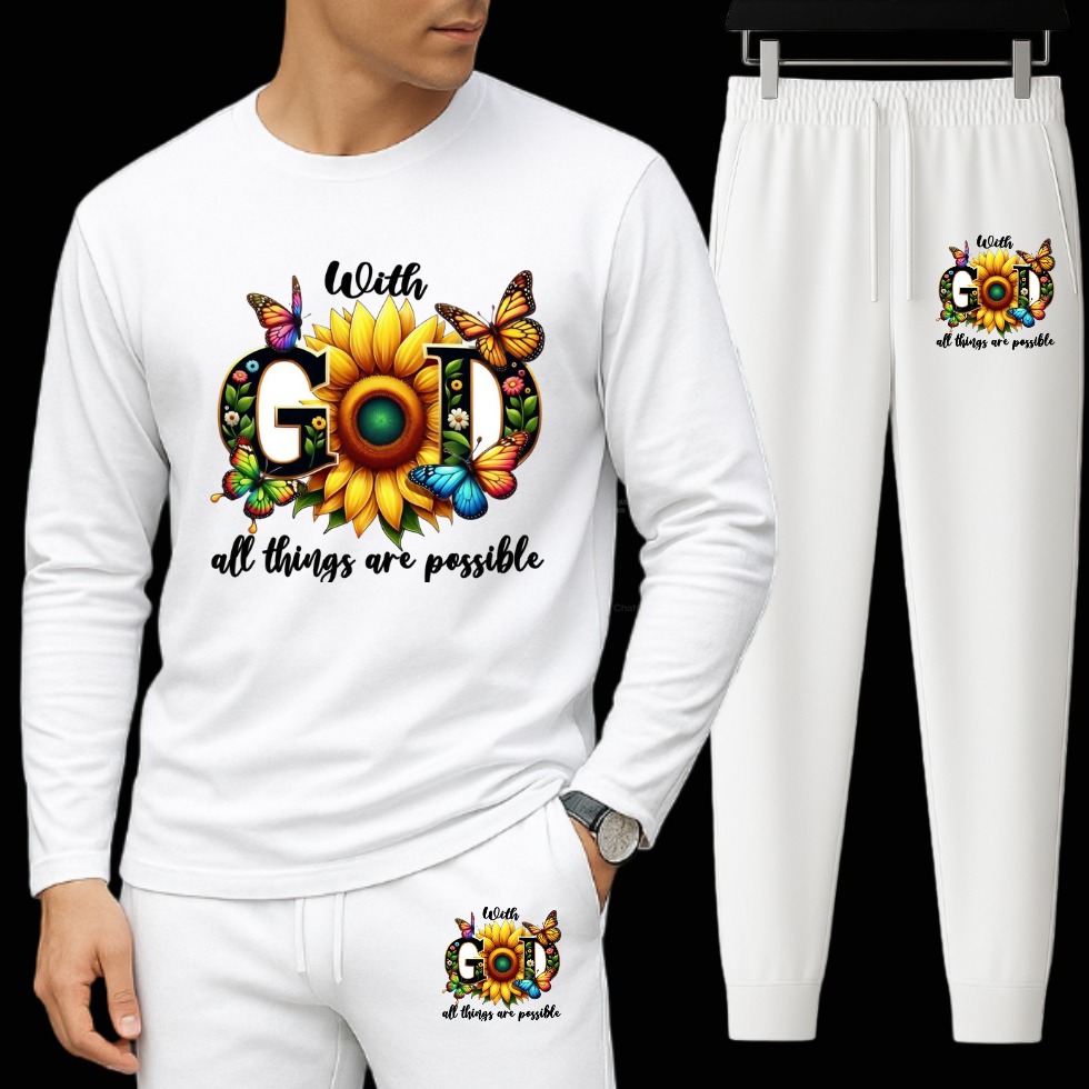 Long Sleeve Tshirt and Trouser Set (23692)