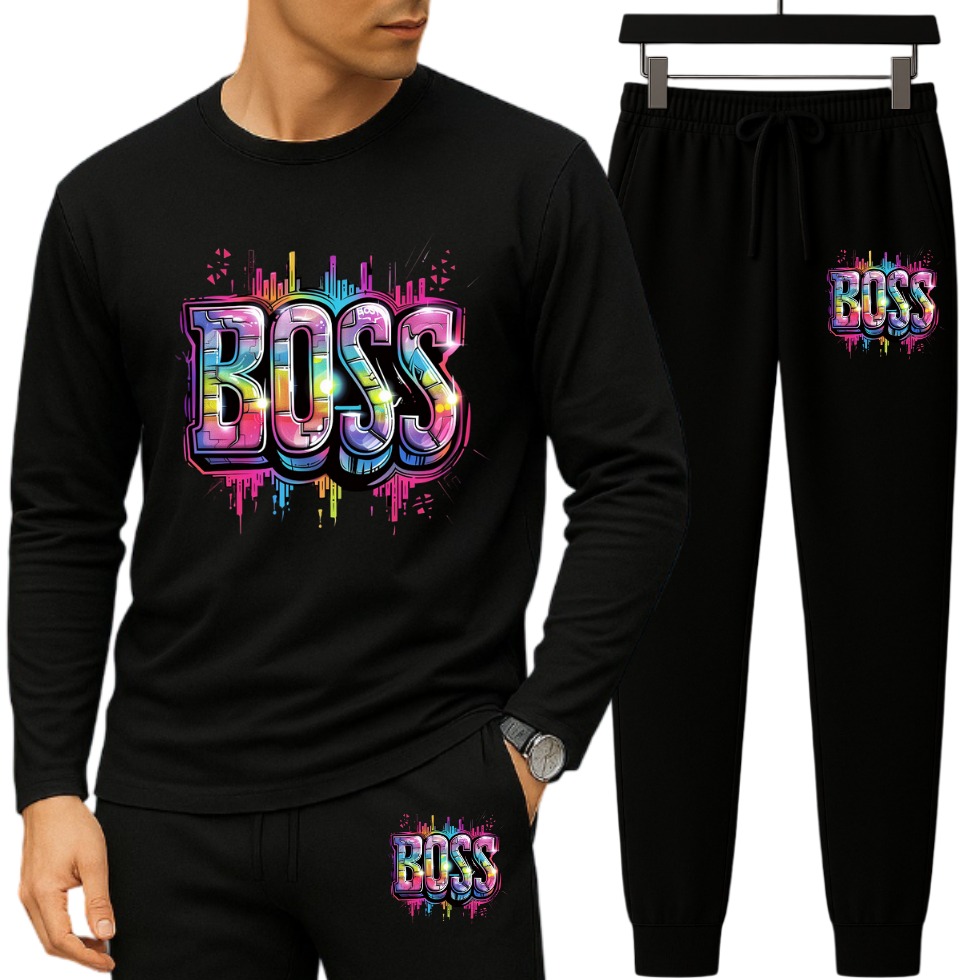 Long Sleeve Tshirt and Trouser Set (23712)