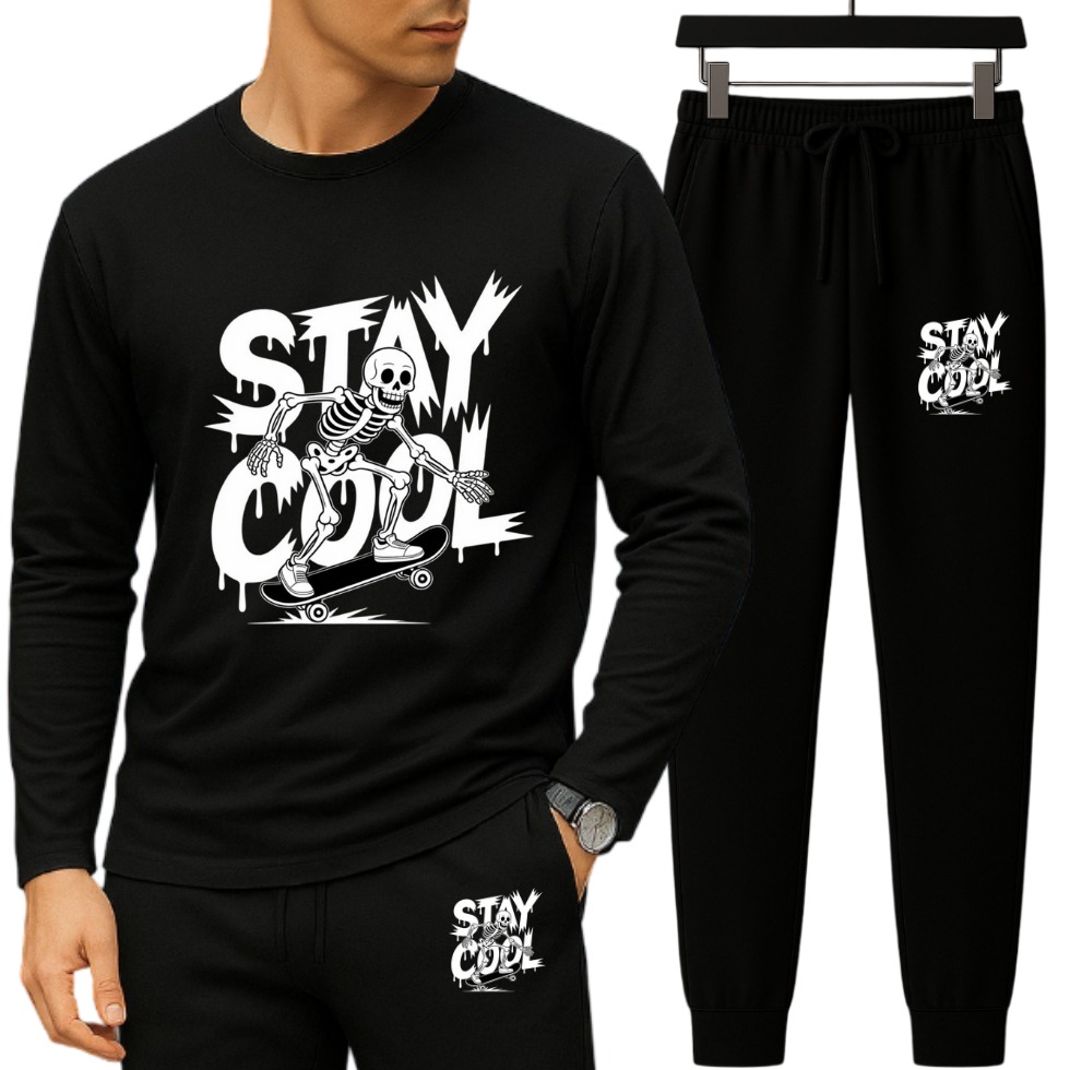 Long Sleeve Tshirt and Trouser Set (23714)