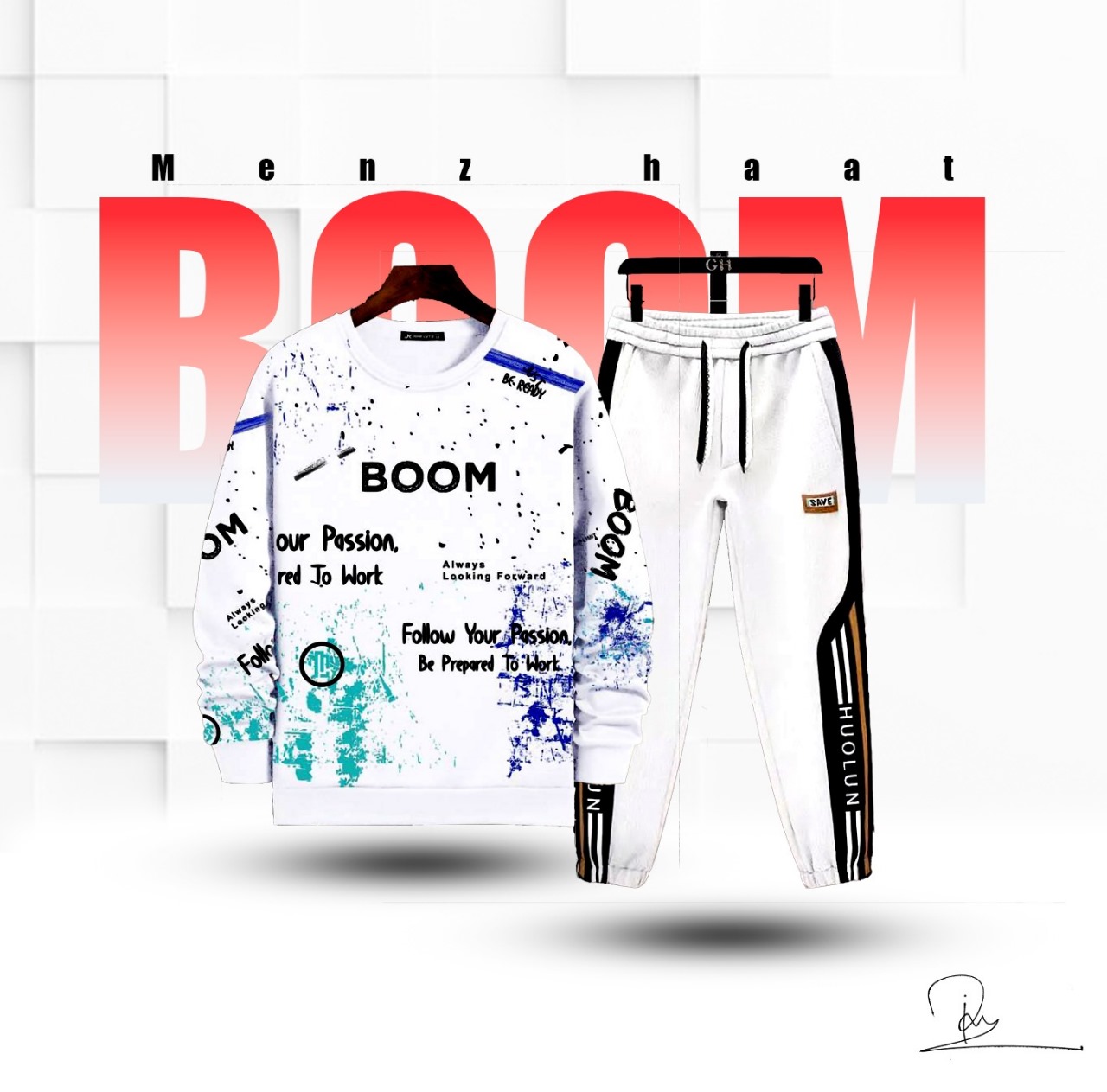 Cotton Full Sleeve Tshirt and Trouser Set (14603)